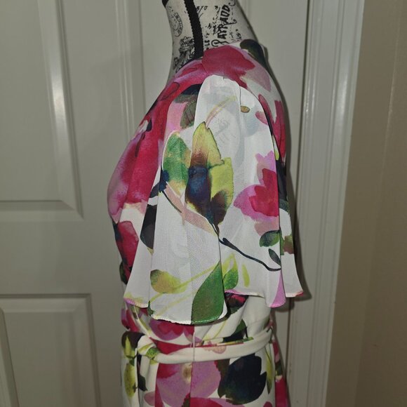 Shelby & Palmer Floral Wrap Midi Dress – Size 8 - Picture 3 of 6